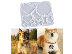 Molde silicona identificadores de mascotas 